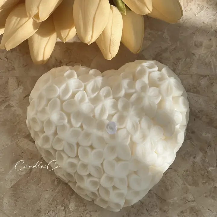 Flower Heart Soy Wax Candle