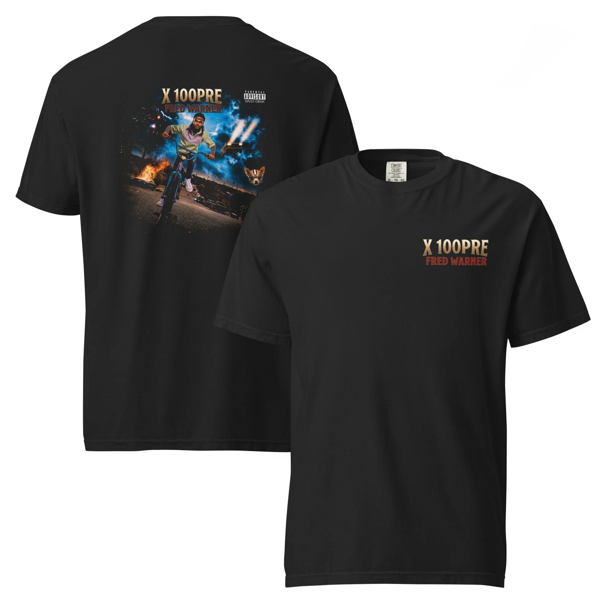 Fred Warner "X 100PRE" SF Football Bootleg Heavyweight Tee