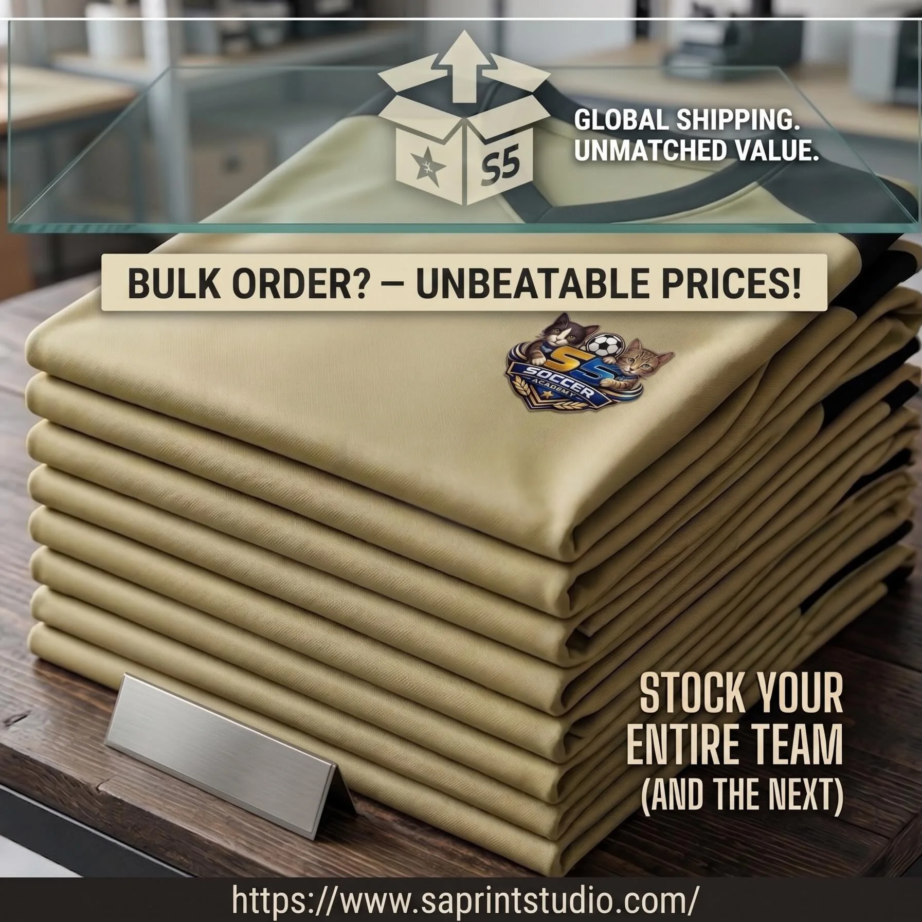 Need uniforms for your team or business? ⚽️👔
At SA Print Studio, we do high-quality bulk printing built to last.

✅ Unbeatable wholesale prices

✅ Premium prints (no cracking!)

✅ Custom designs

🚀 Ready? Tap the link in our bio or send us a D.M. f