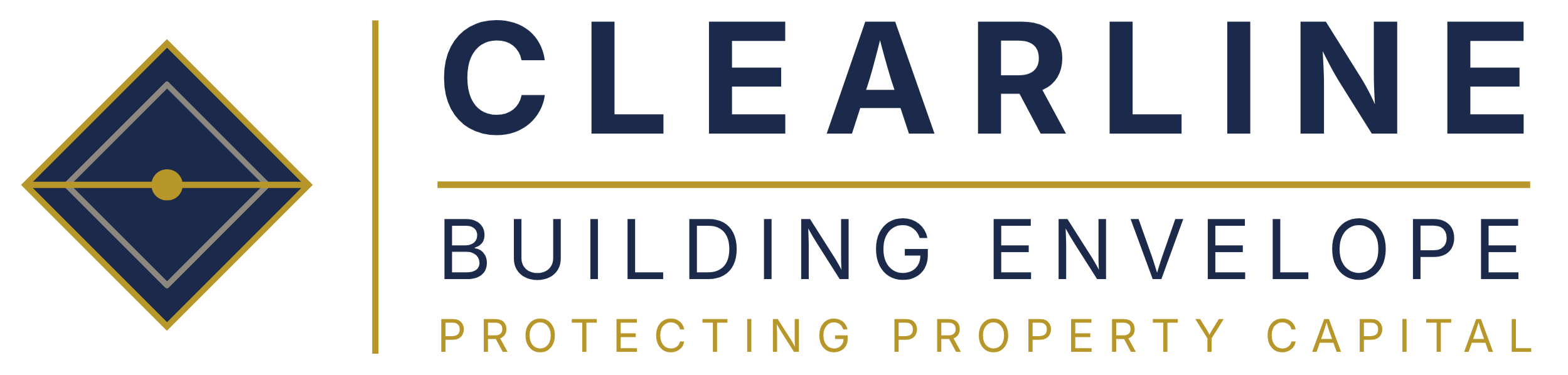 Clearline Building Envelope logo with icon and Protecting Property Capital tagline
