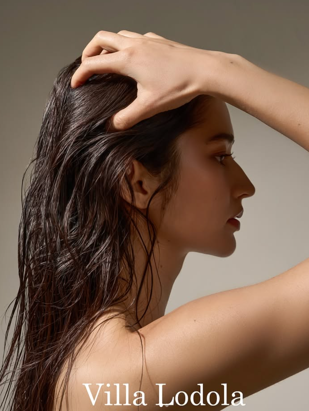 빌라로들라 옶은머리 프로필샷 화보 혼혈모델 프리랜서 모델 글로리아 촬영 | Villa Lodola wet hair profile campaign mixed model Gloria Condy freelance shoot
