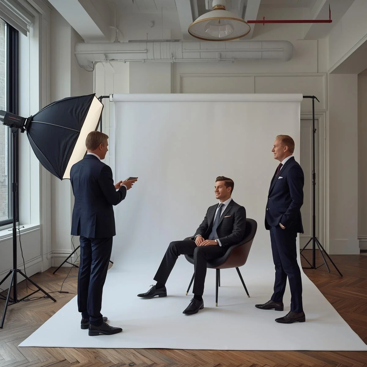 iconic nyc loft, behind clean, modern. proffesional business styling session. elegance look  staylist has preview photoshoot, sleek hair stlyle man having photo sesseion. business promotion seniar direter. (1).jpg