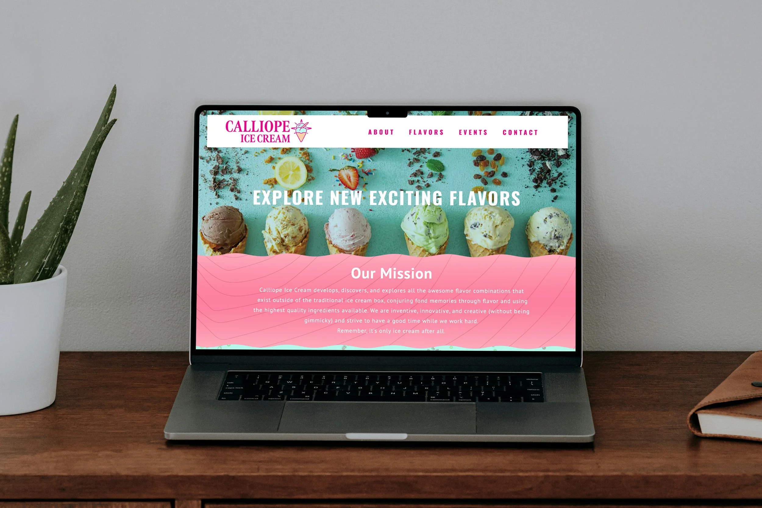 Mockup visual idea of the website