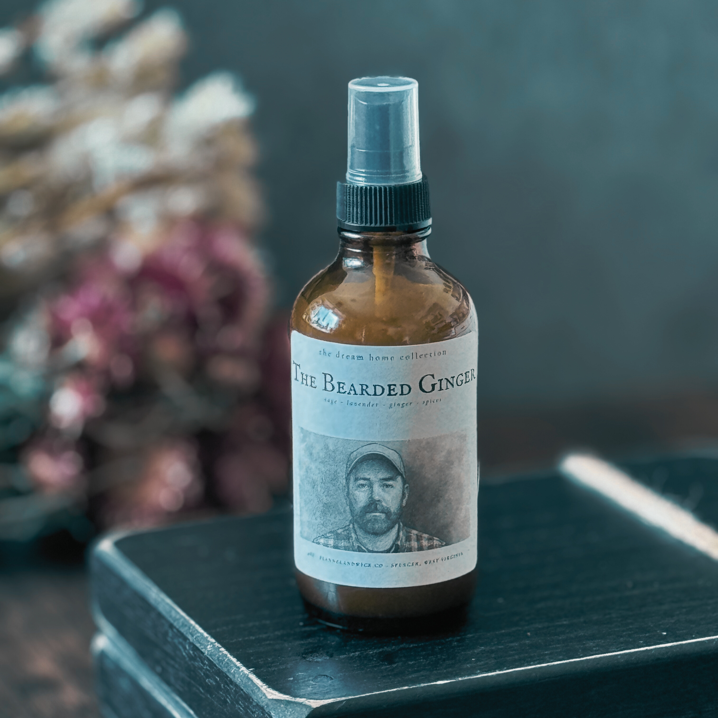 The Bearded Ginger 4oz Linen Spray flannel and wick timothy p. livingston room spray