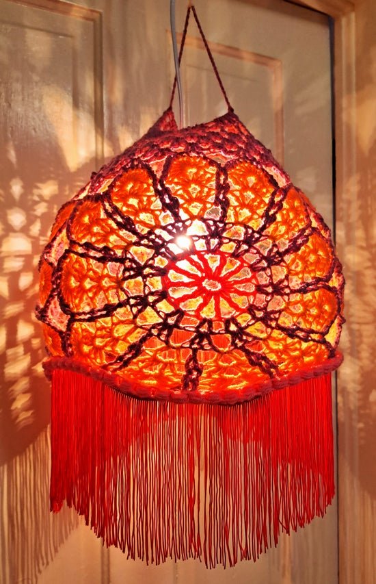Boho Flower Crochet Lantern Pattern