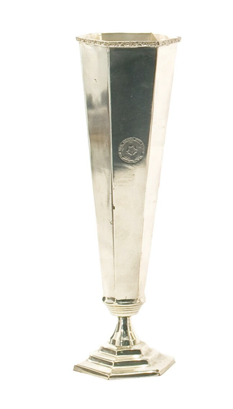 None Silver Vase For Arrangements