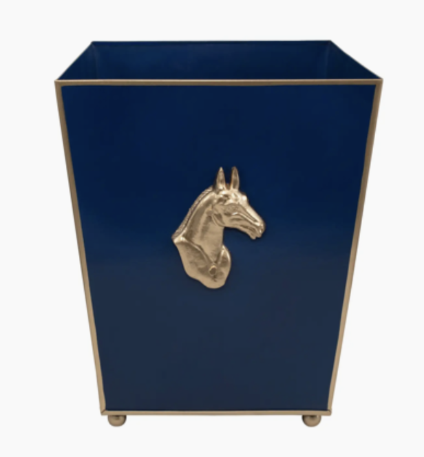 Regency Horse Head Square Wastebasket