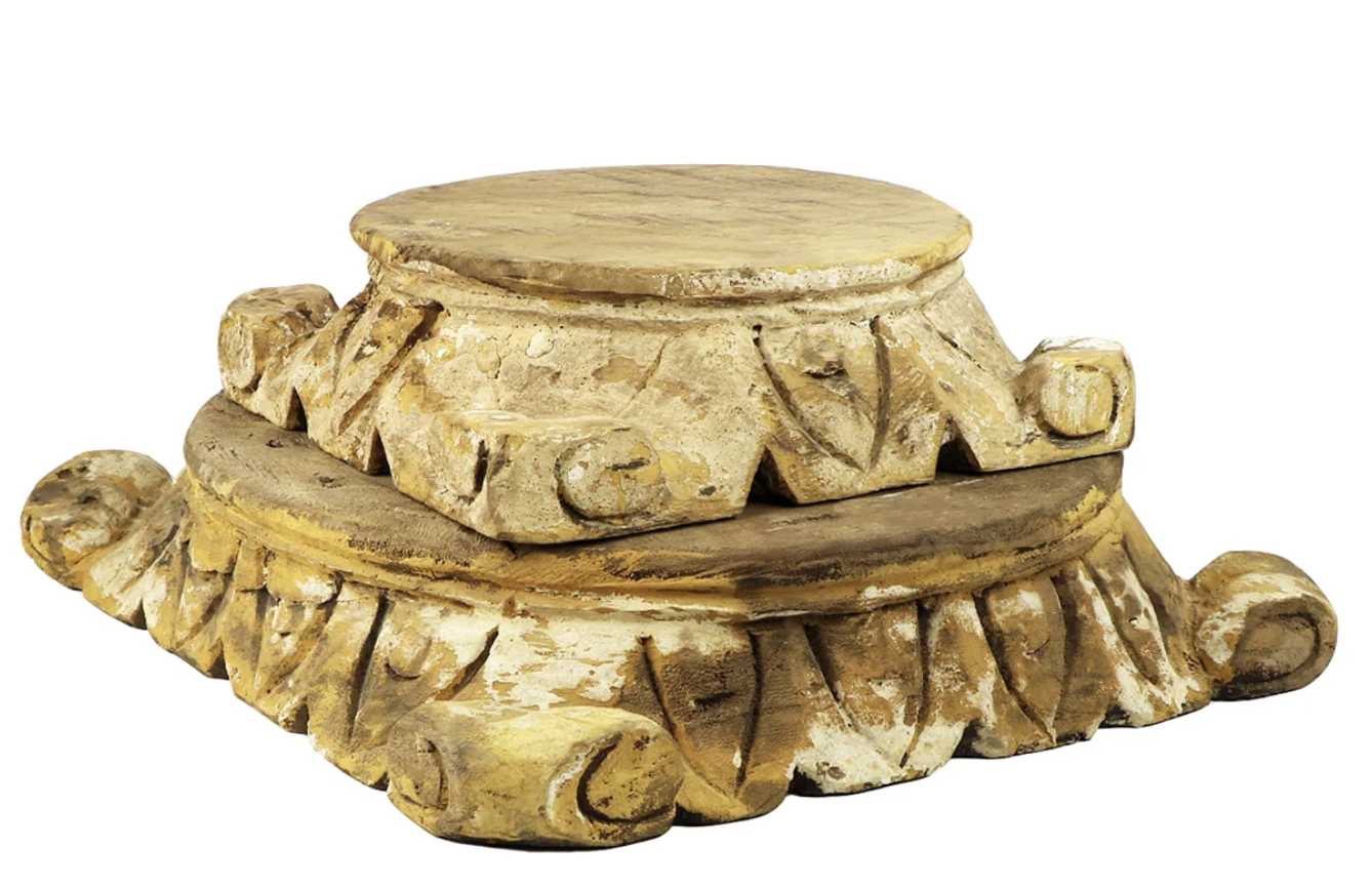 Large Carved Pillar Platform