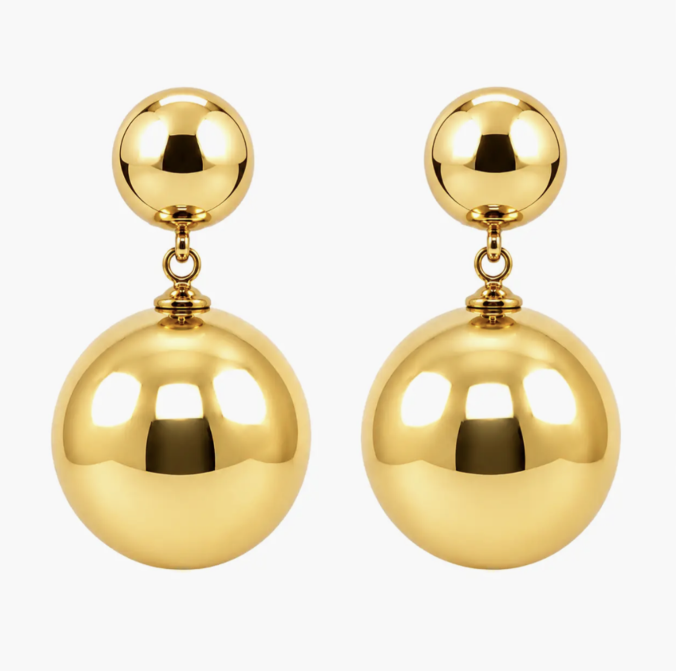 Gold Ball Drop Earrings