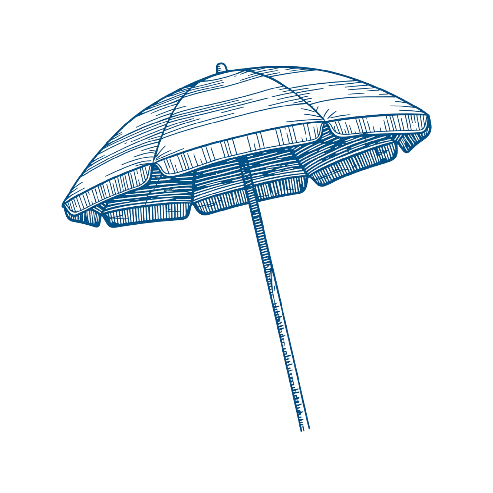 A digital outline of an umbrella.