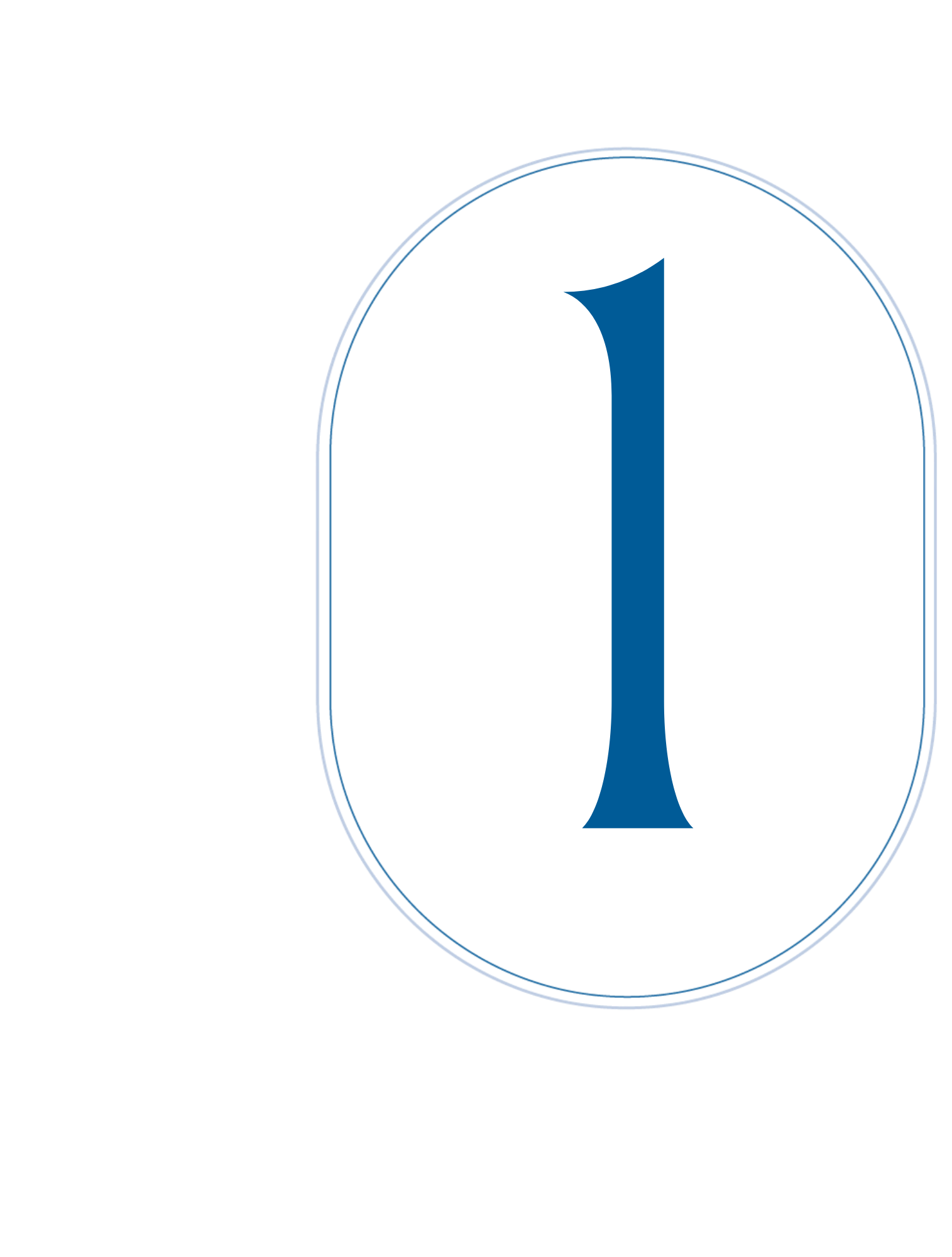 A large blue number one inside a black circle, with a blue outline, set against a black background.