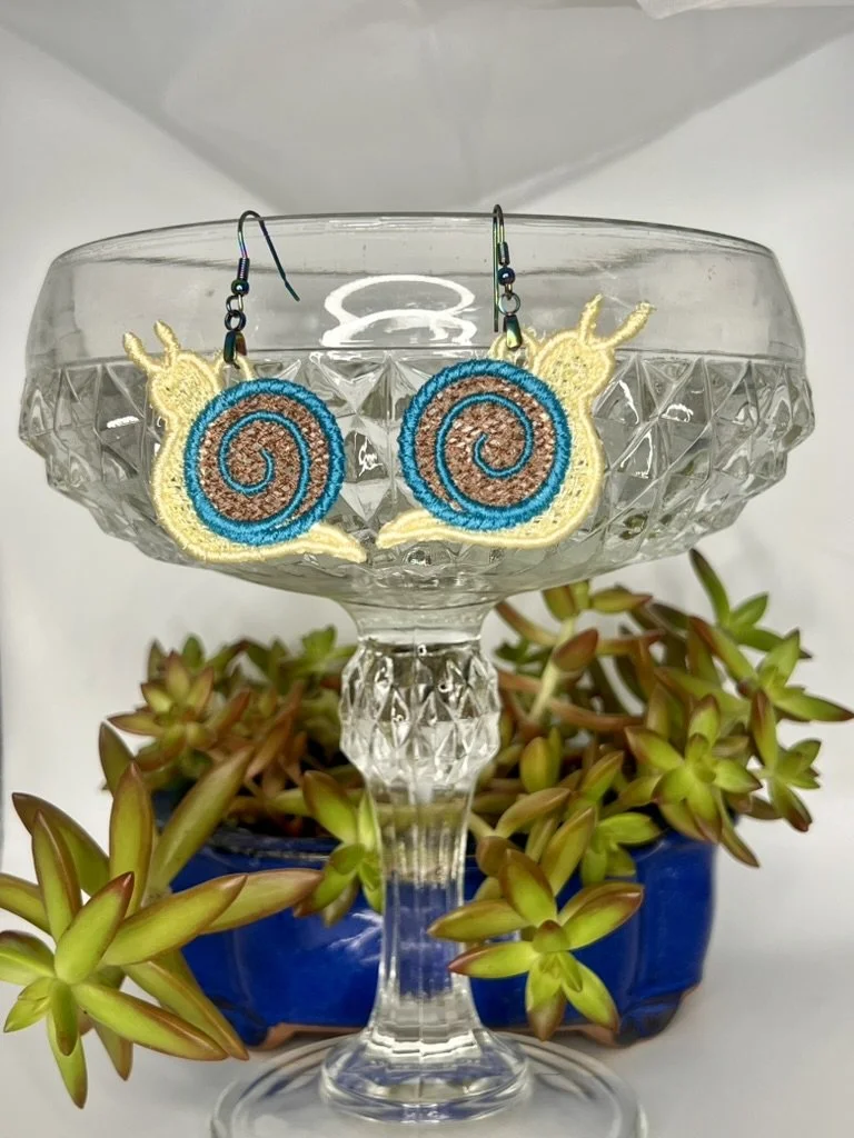 Snail Free-Standing Lace (FSL) Earrings | Whimsical Nature Jewelry