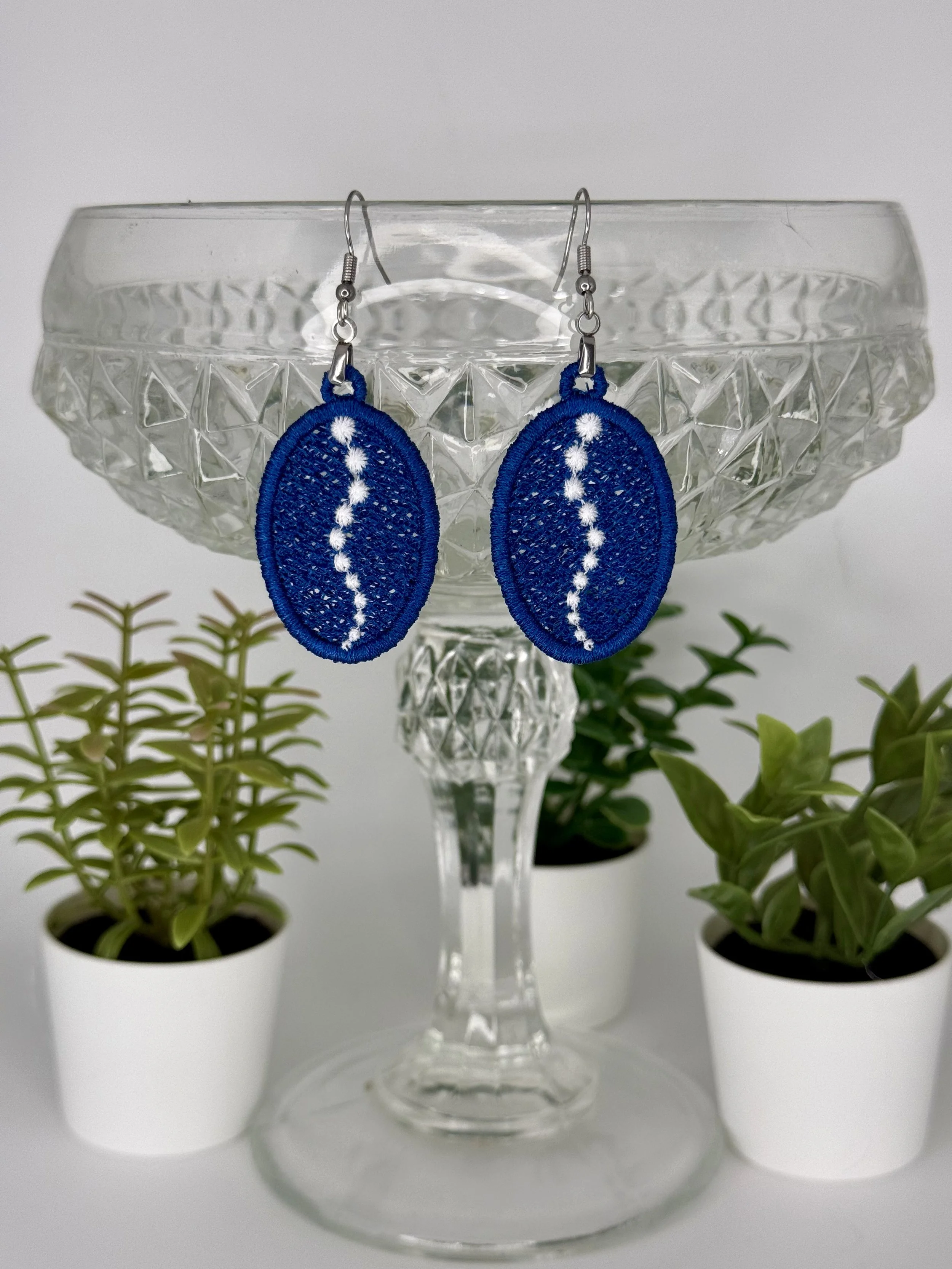 Integral Free-Standing Lace Earrings – Handmade Geometric Jewelry