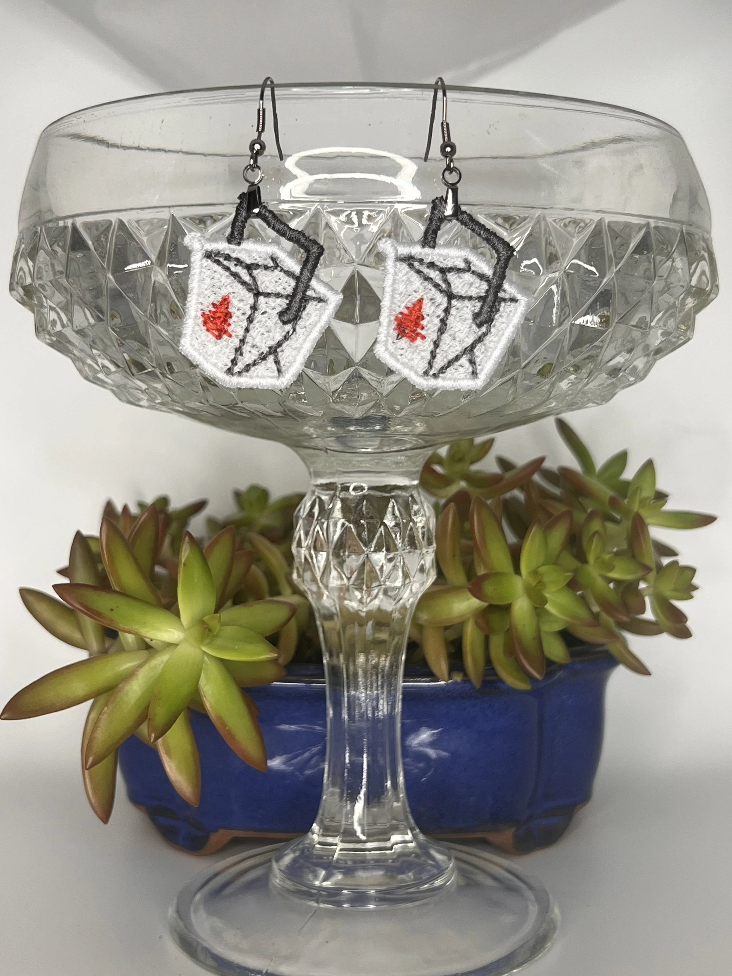 Chinese Takeout Box Free-Standing Lace (FSL) Earrings