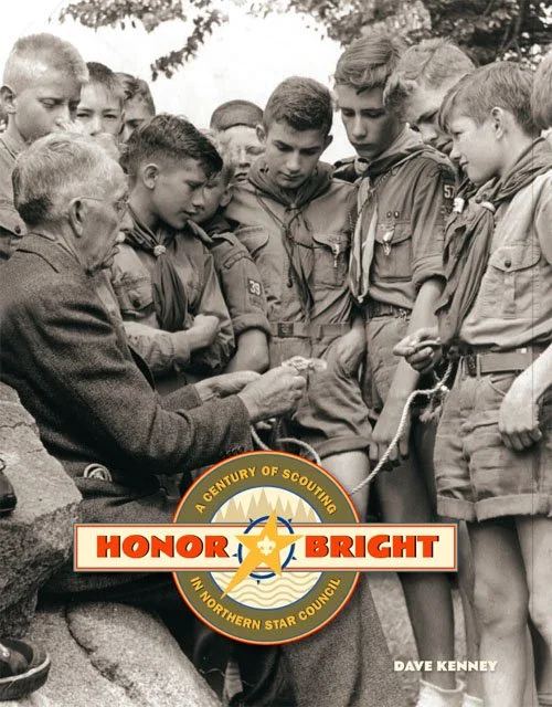 The book cover for Honor Bright: A Century of Scouting in Northern Star Council by Dave Kenney