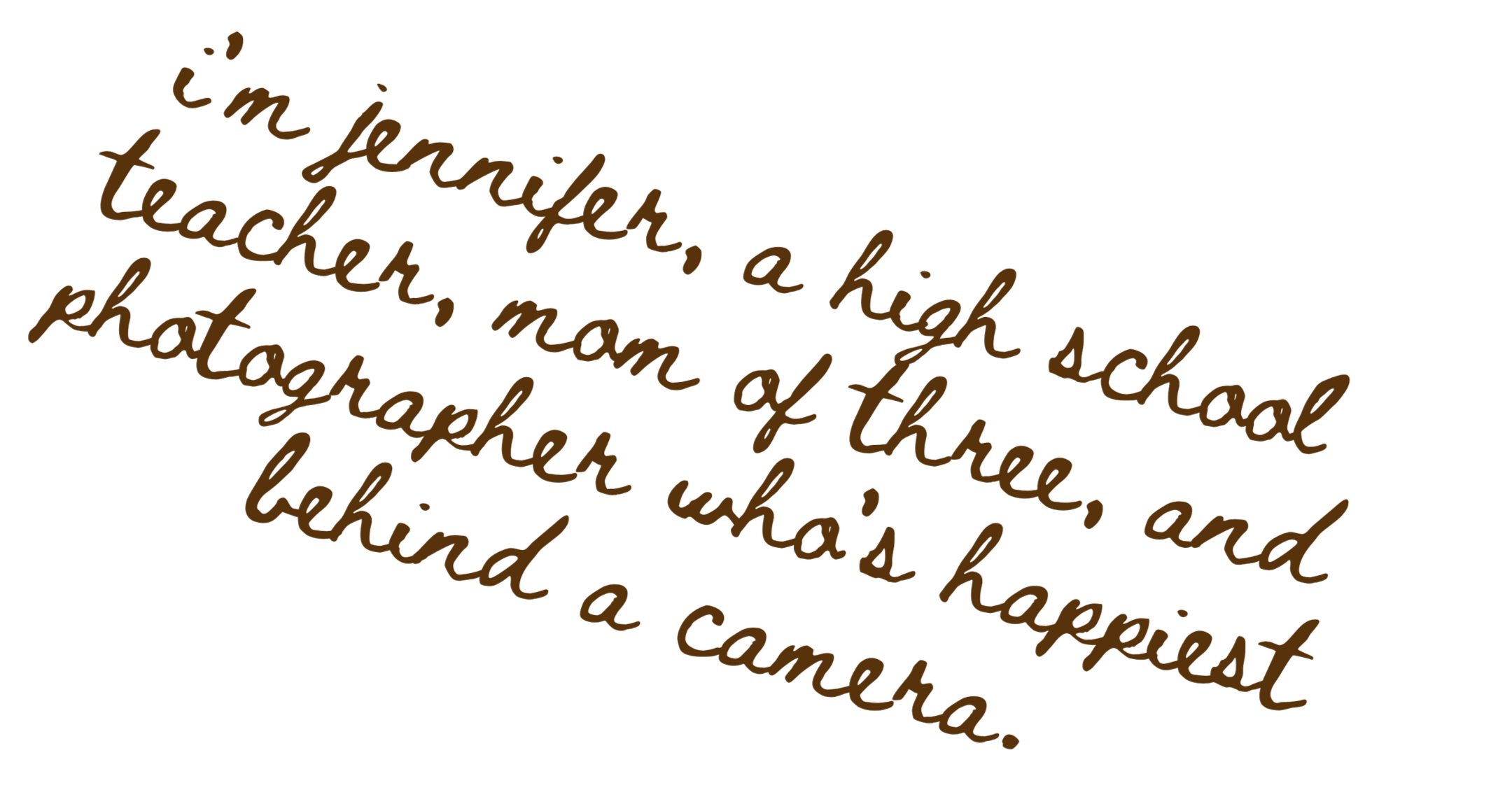 Ornate brown text on a black background with a quote about a castle and a camper.