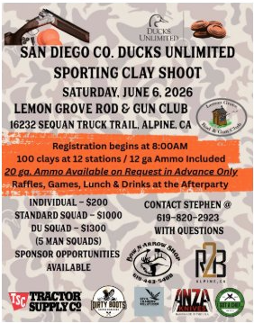 Sporting Clay Shoot (Hosted by Ducks Unlimited)