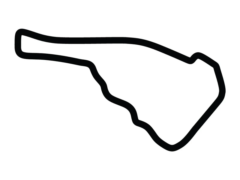 Track outline for Road Atlanta race track.