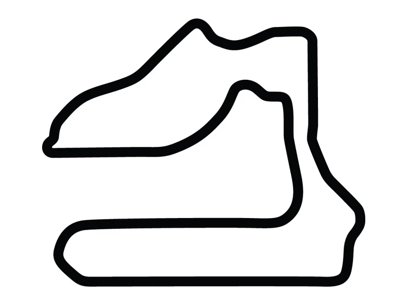 Track outline for Sebring International Raceway.