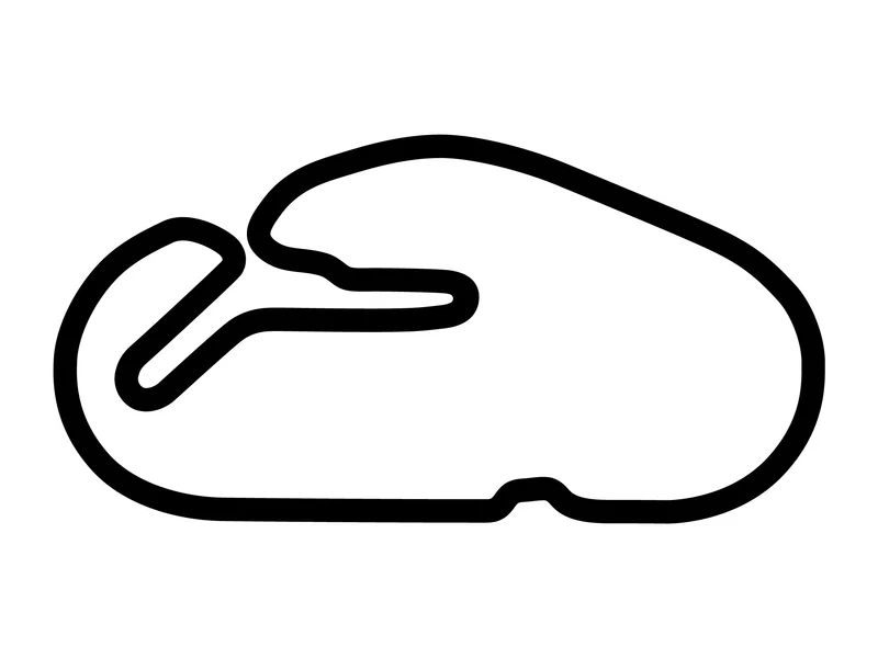 Track outline for Daytona International Speedway.