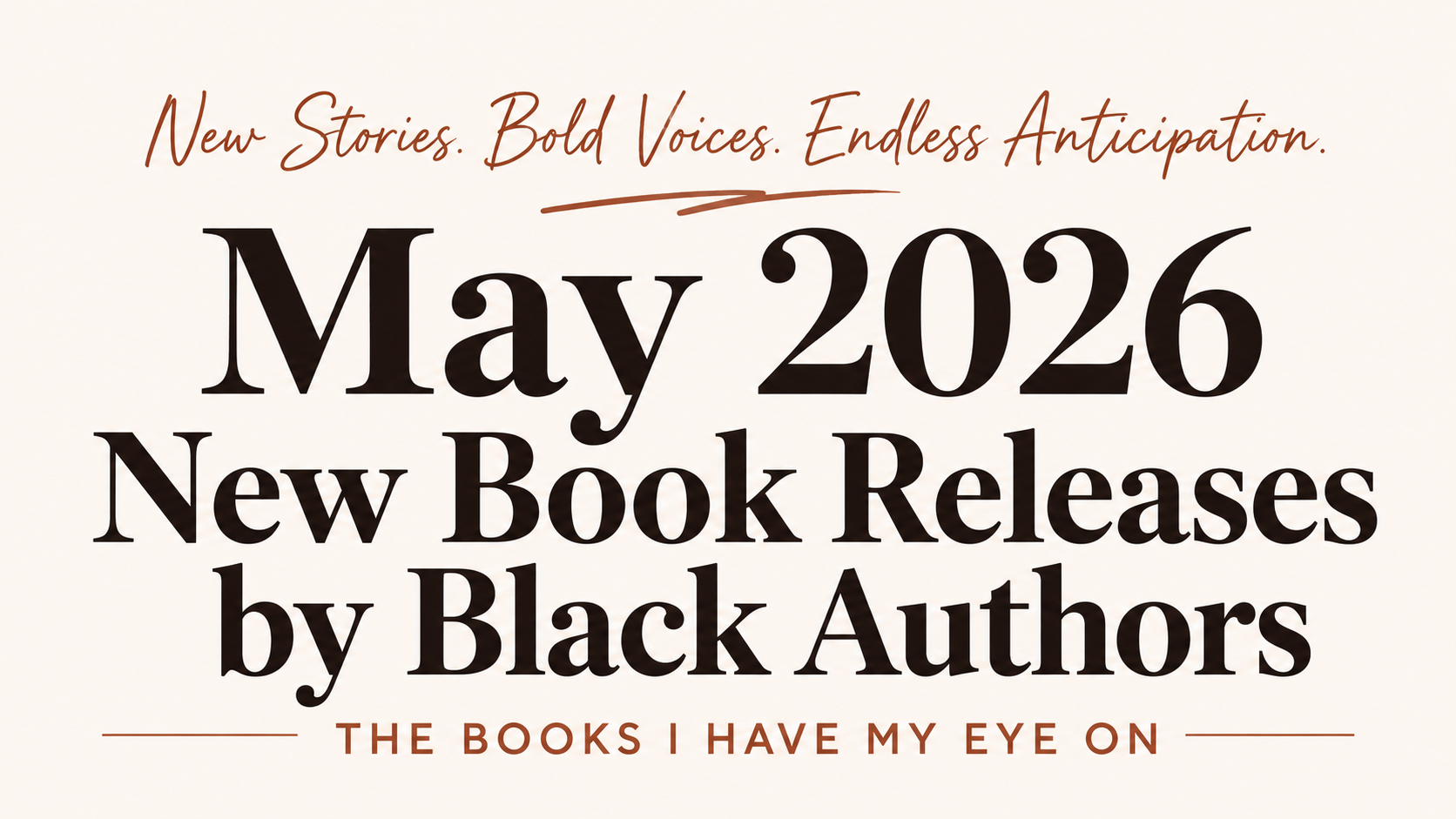 New book releases by Black authors may 2026