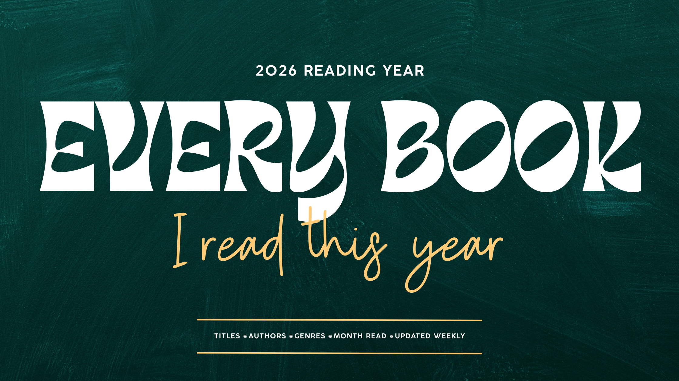 My 2026 Reading Year: Every Black authored Book I’ve Read (Updated Weekly)