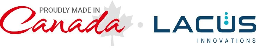 Proudly made in Canada, Lacus Innovations logo.