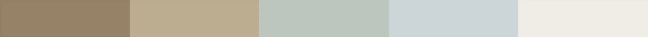 Horizontal color bar with shades of brown, beige, mint green, and light gray.