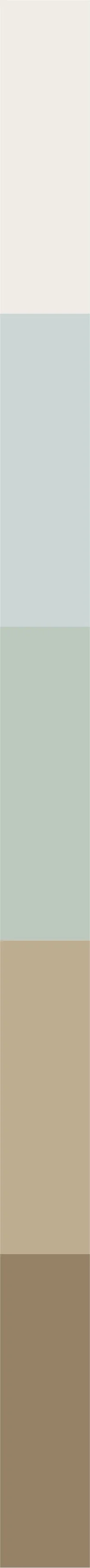A vertically divided abstract color palette featuring shades of cream, grayish blue, green, and beige.