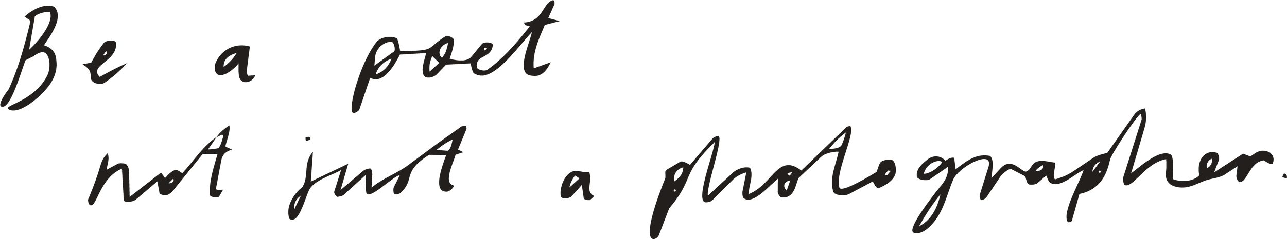 Handwritten script quote