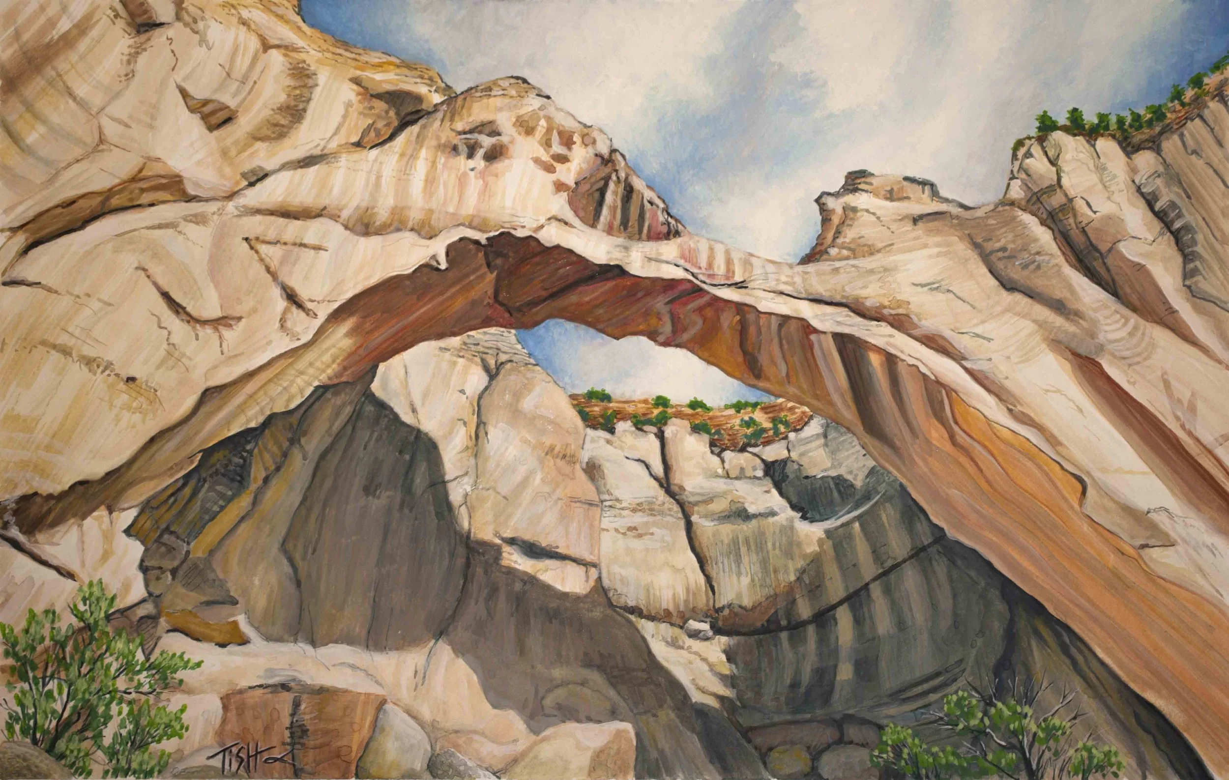 La Ventana Natural Arch Watercolor