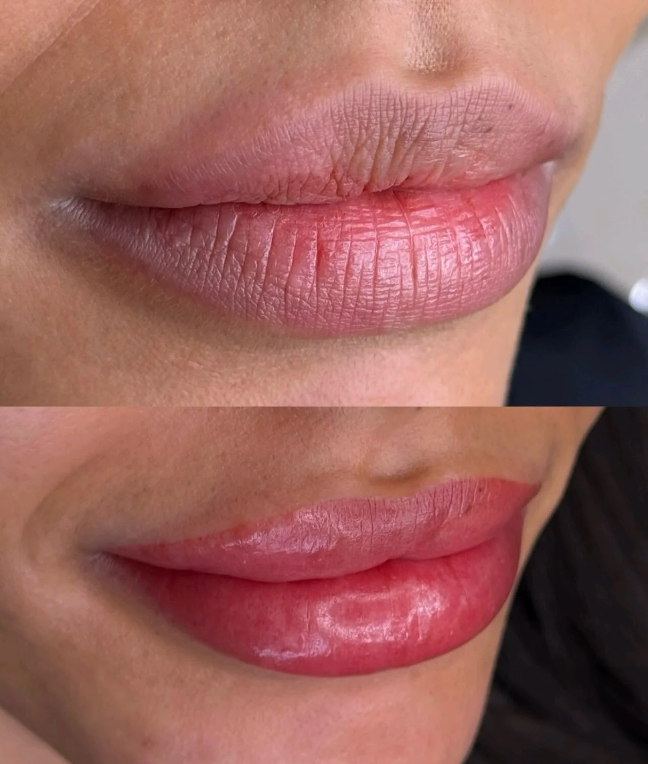 I wanted to share a few of my tips for working on darker lips!
This client was a Fitz 4&ndash;5 with beautiful, full lips that were an absolute dream to work on. I find that many darker lips have a thicker lip texture, which means they often require 
