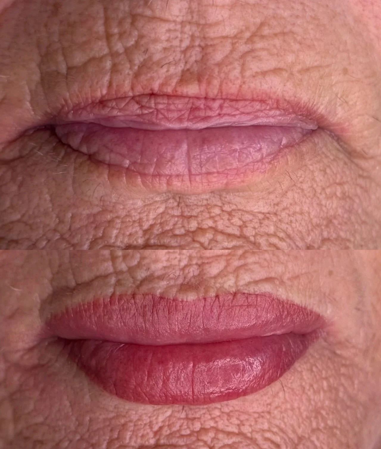 One of the hardest lips I&rsquo;ve ever done in 7 years of my PMU career! 

Why? Because sun damage, texture and re creating a completely new shape. 

I loved doing these lips and seeing the new confidence my beautiful client had after the appointmen
