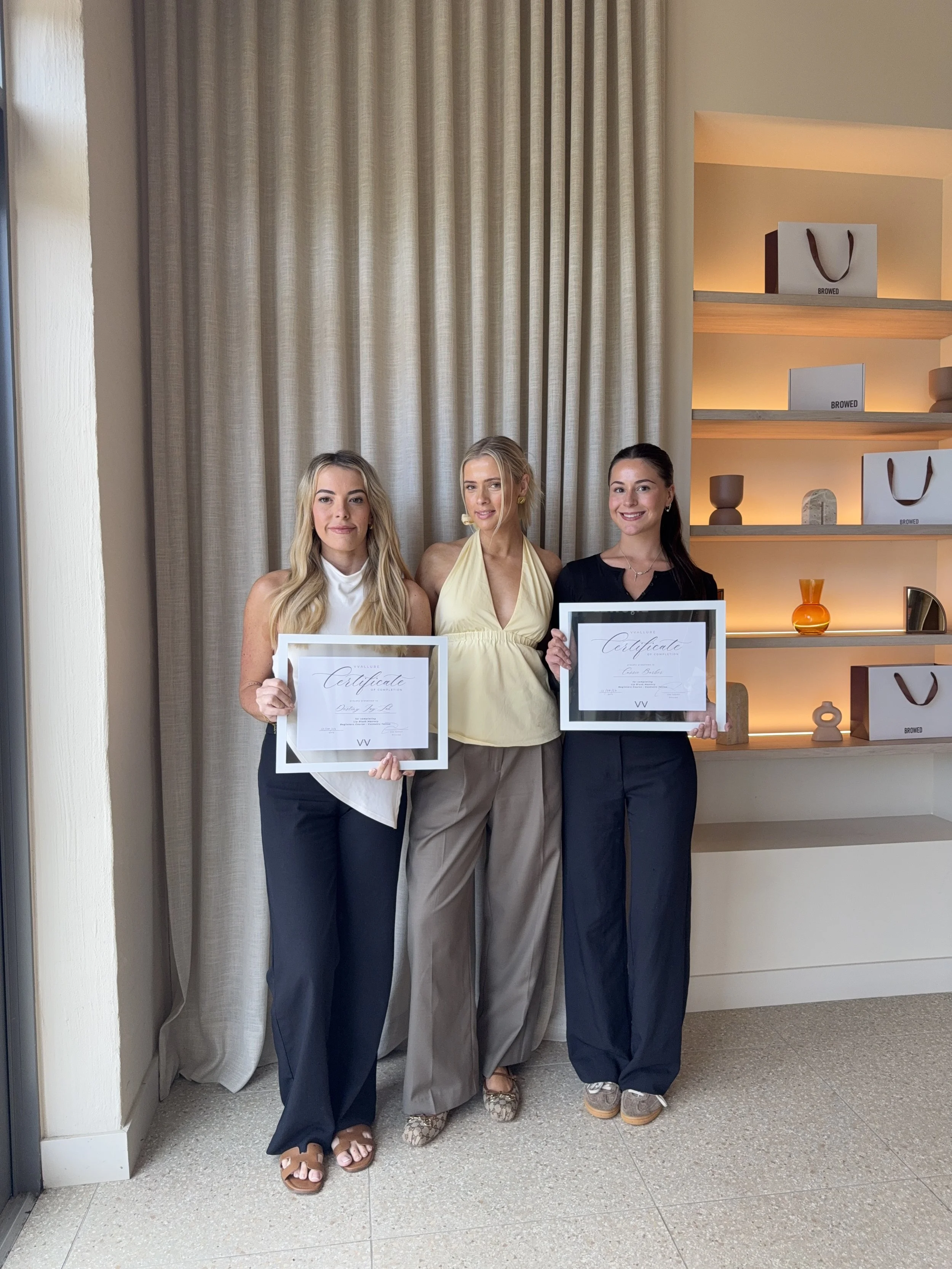 PMU training students completing cosmetic tattoo course in Australia