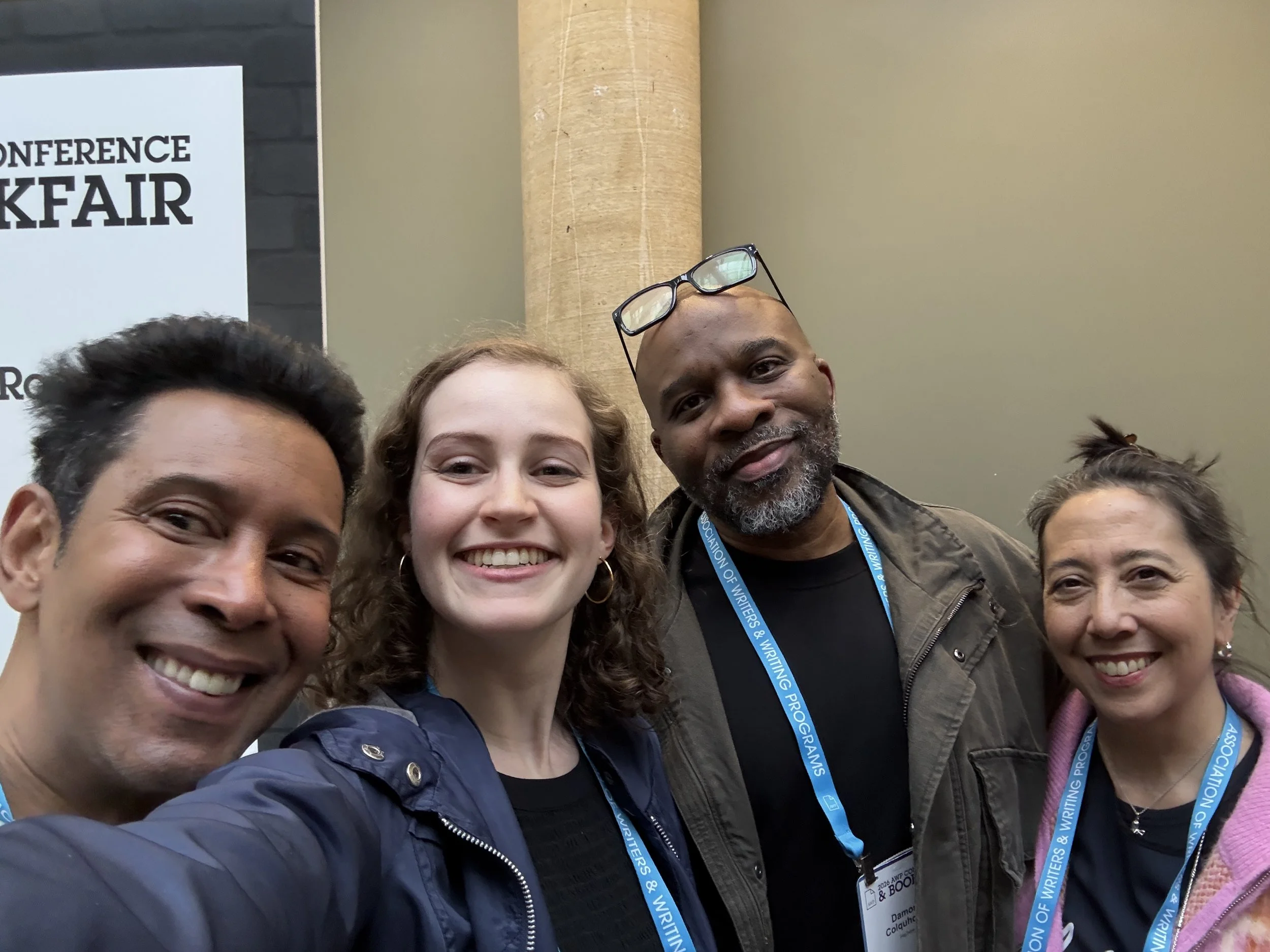 Jacqueline with writing friends from across the US at AWP.