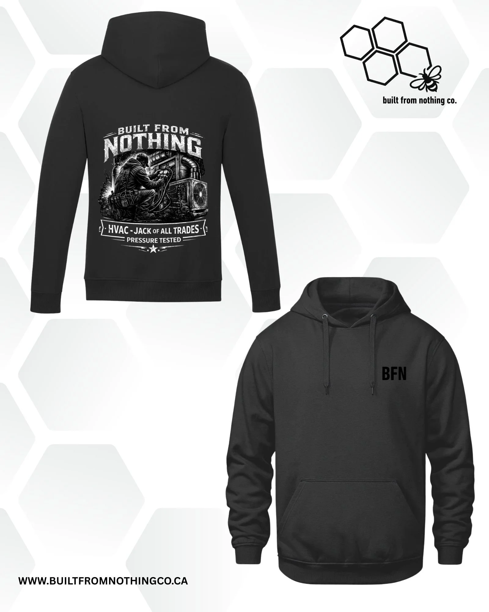 The Pressure Tested Hoodie – Built From Nothing HVAC Edition