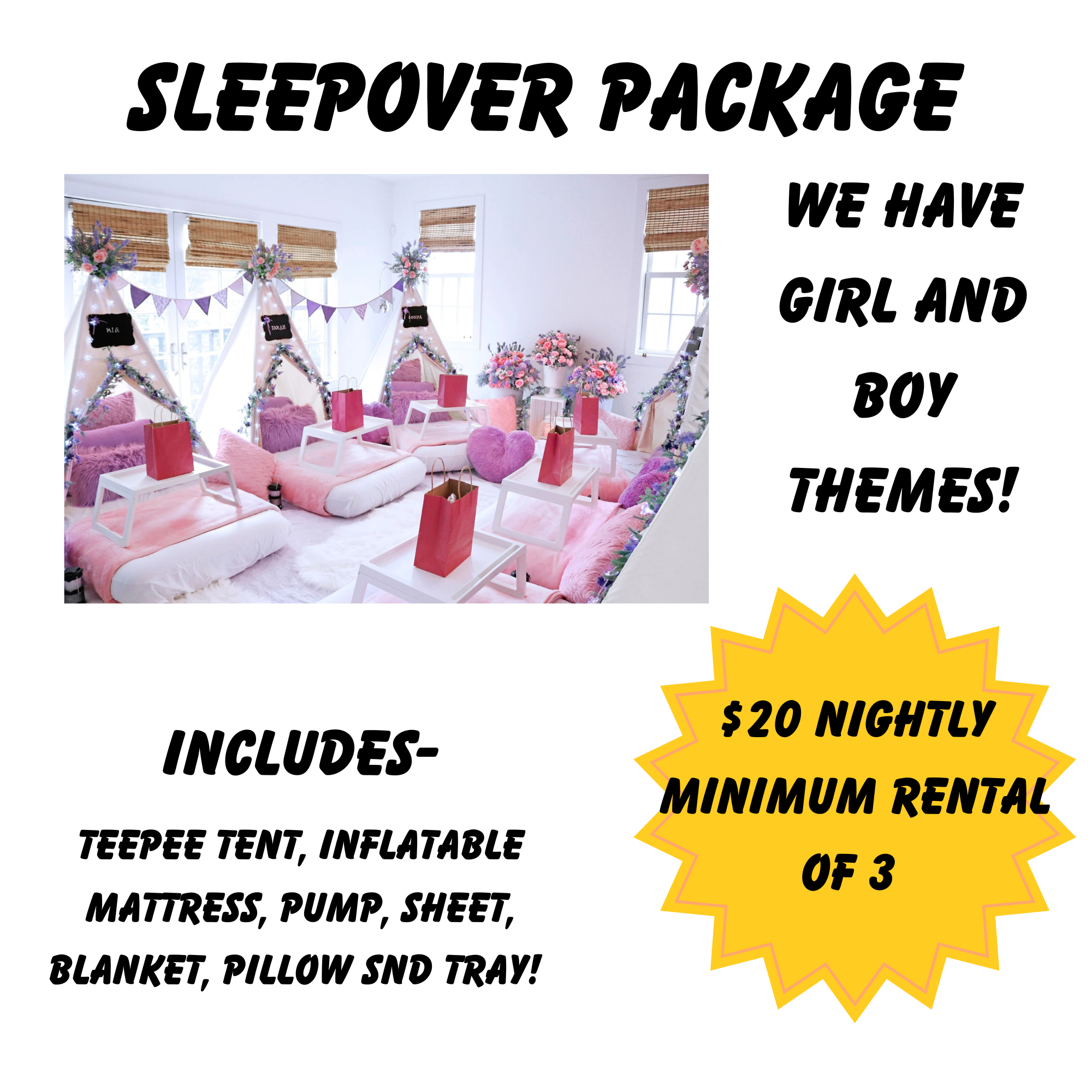 Sleepover package