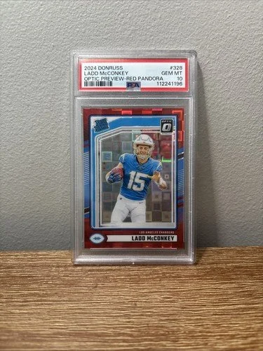2024 Optic Red Pandora Ladd McConkey PSA 10