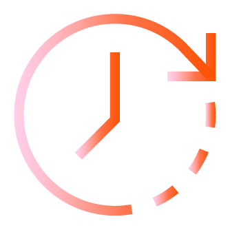 Pixelated logo with shades of red and orange.