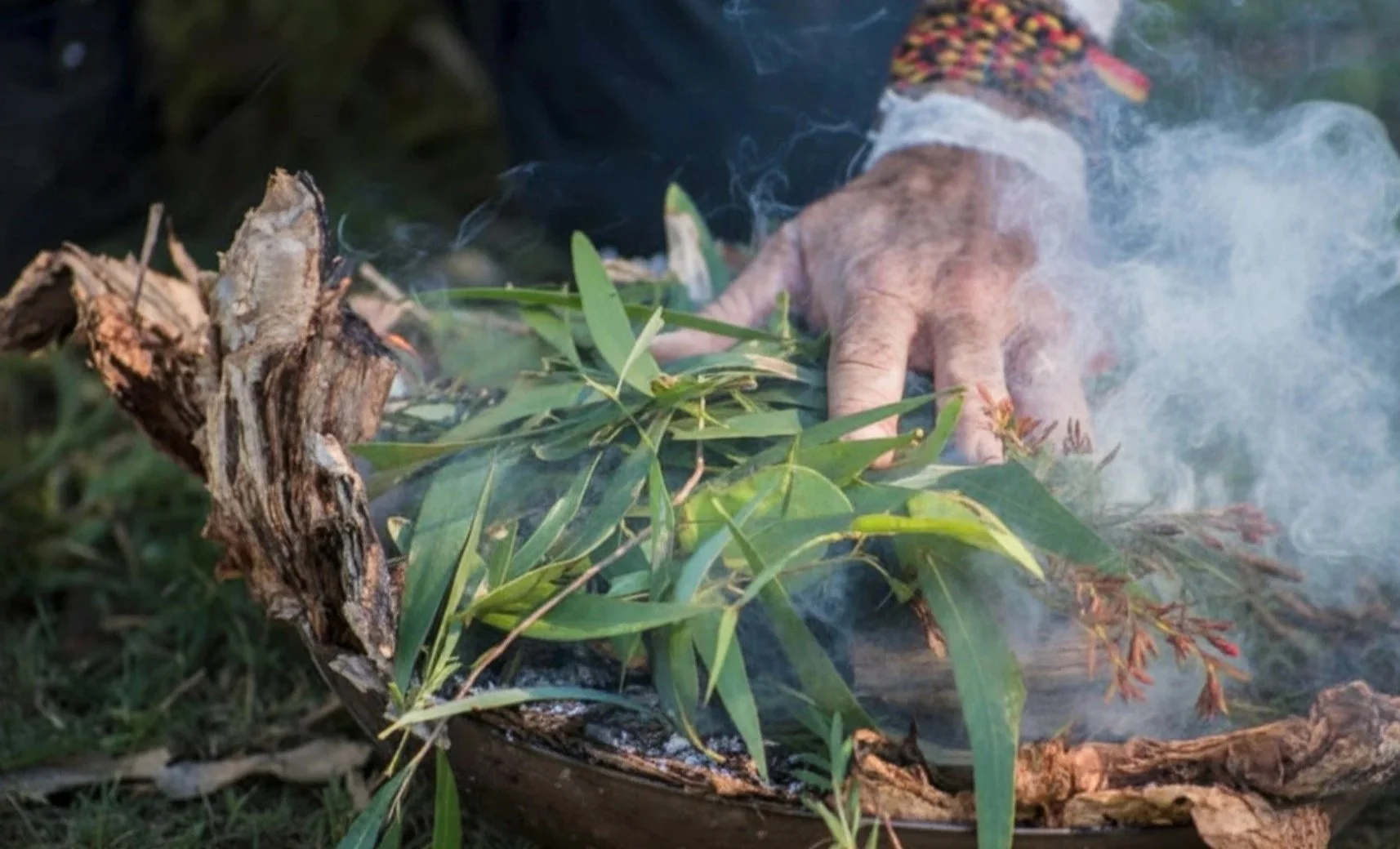 waroona-aboriginal-culture-workshop-community-organisation-junior-ranger-welcome-smoking-ceremony-bindjareb-boodja-noongar-elder-western-australia-south-west