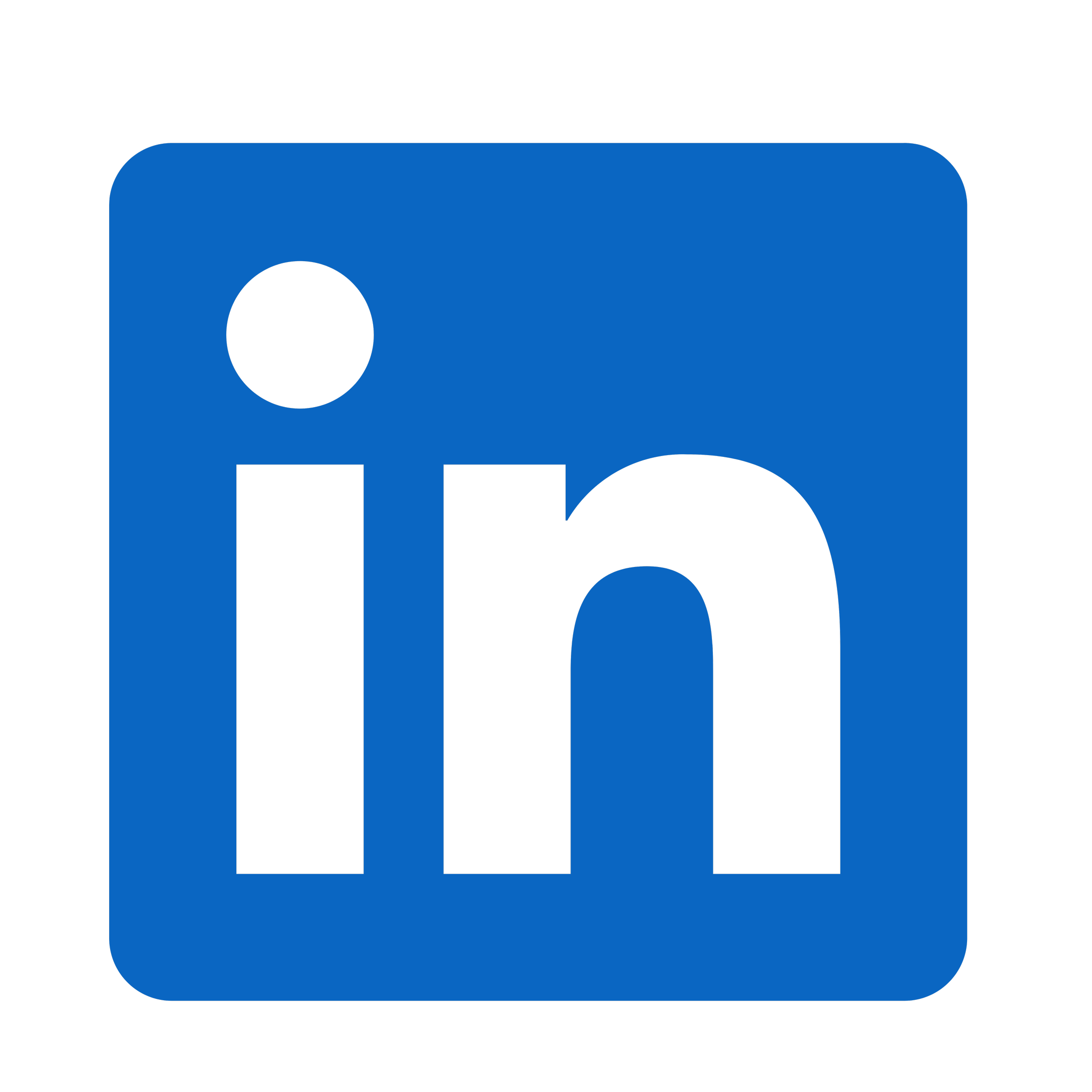 LinkedIn logo with blue square background and white 'in' letters