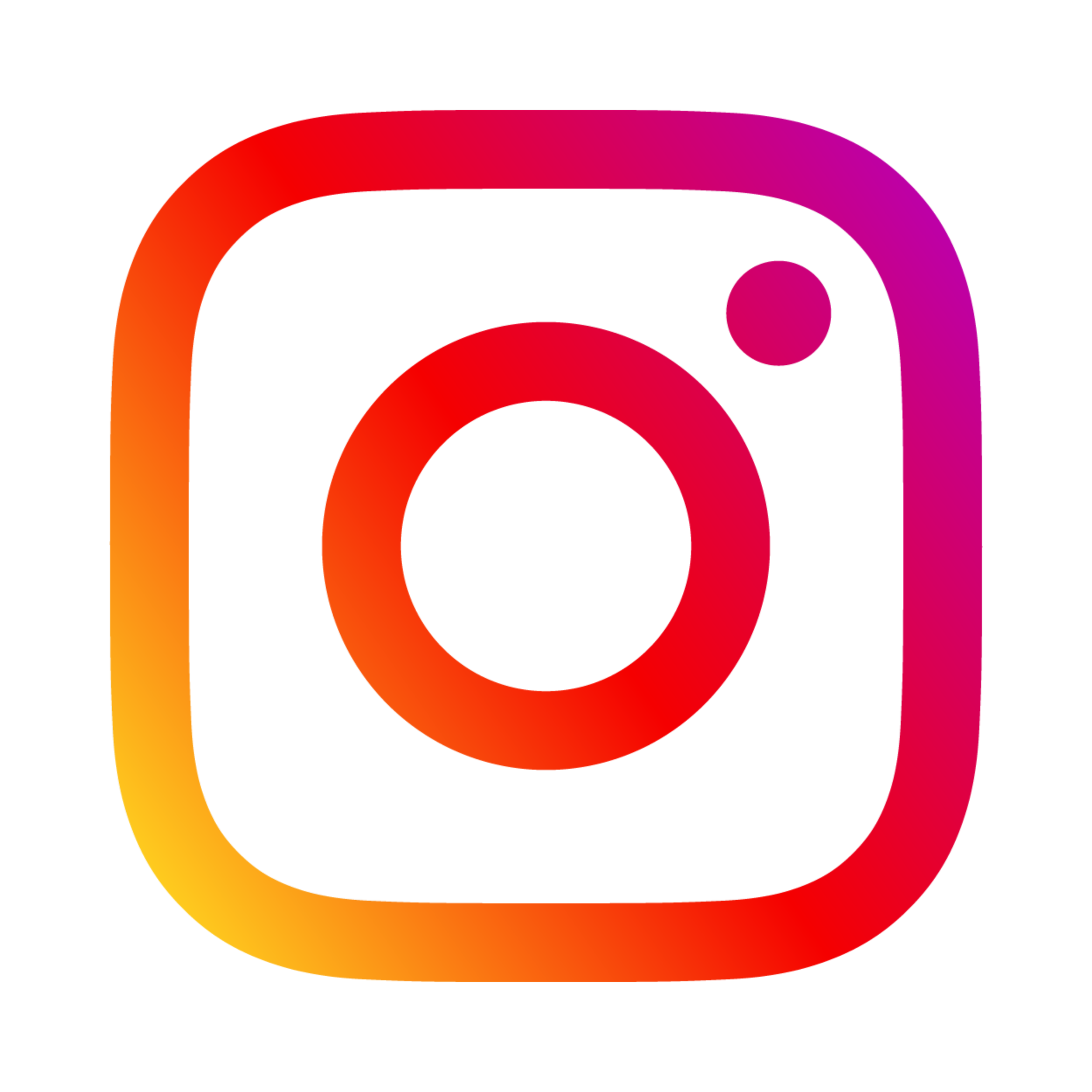 Instagram logo with a gradient color scheme on a black background