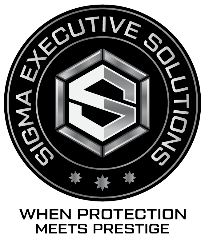 Logo of Sigma Sigma Sigma Executive Solutions with a hexagon emblem containing a stylized 'S', surrounded by the organization's name and stars on a black background.