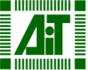 Green digital text displaying 'AI' on a black background.