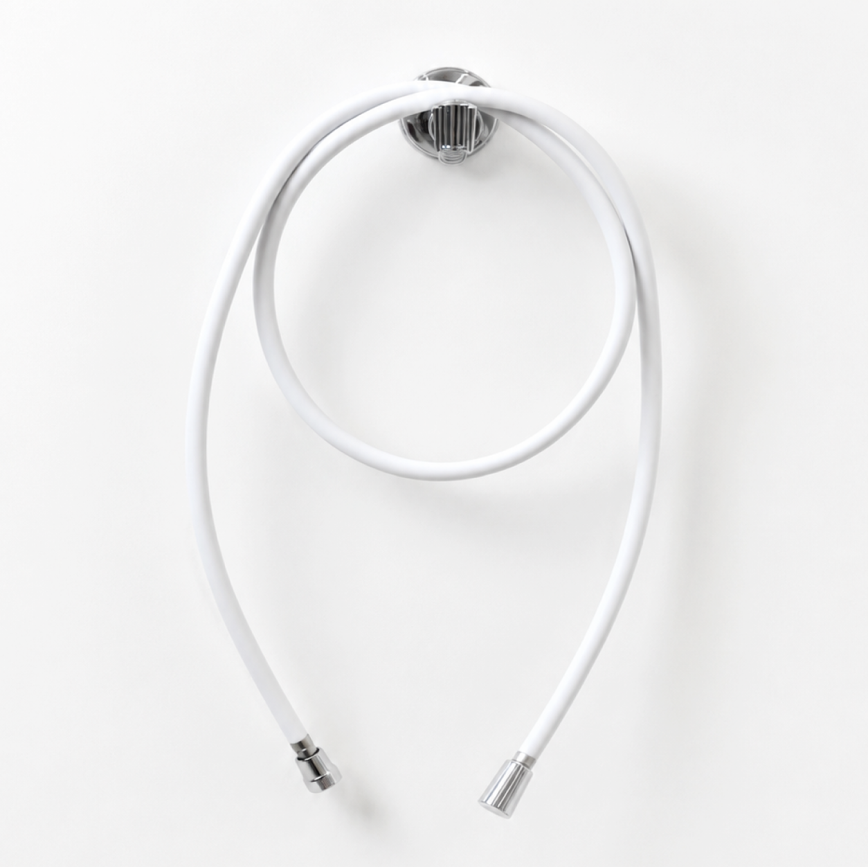 Self-Draining Shower Hose - White