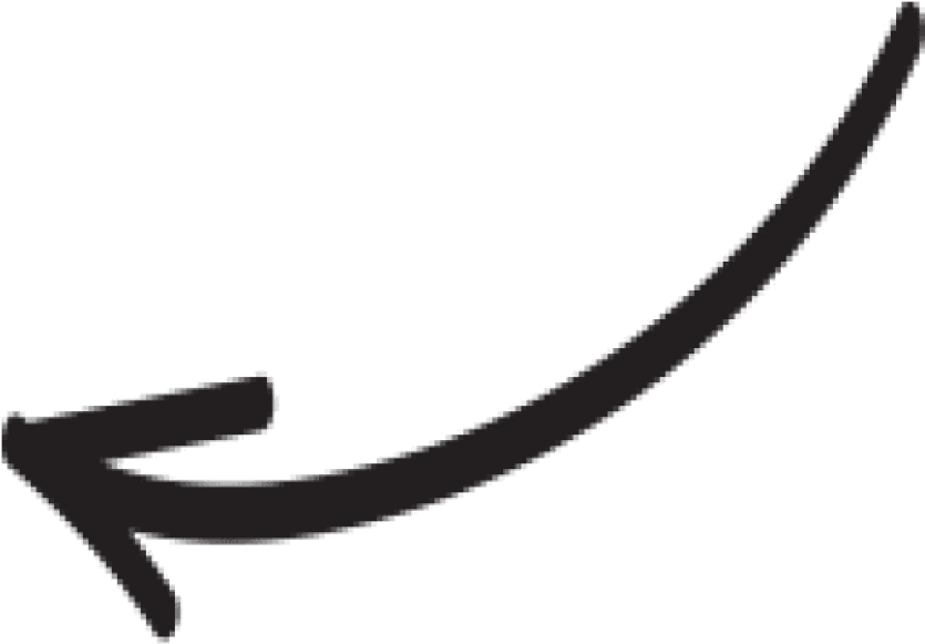 A stylized, curved arrow pointing left.