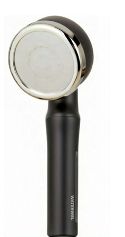 Waterwel vitamin C shower head black chrome with vitamin C filter capsule