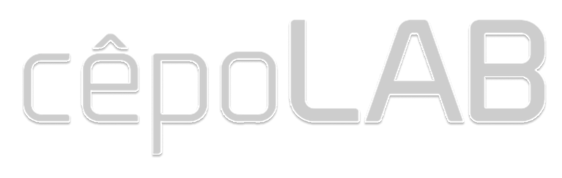 Logo with the word 'cêpolaB' in gray stylized text.