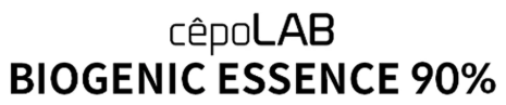 Text on a white background reading cepoLAB BIOGENIC ESSENCE 90%' with 'BIOGENIC ESSENCE 90%' in bold.