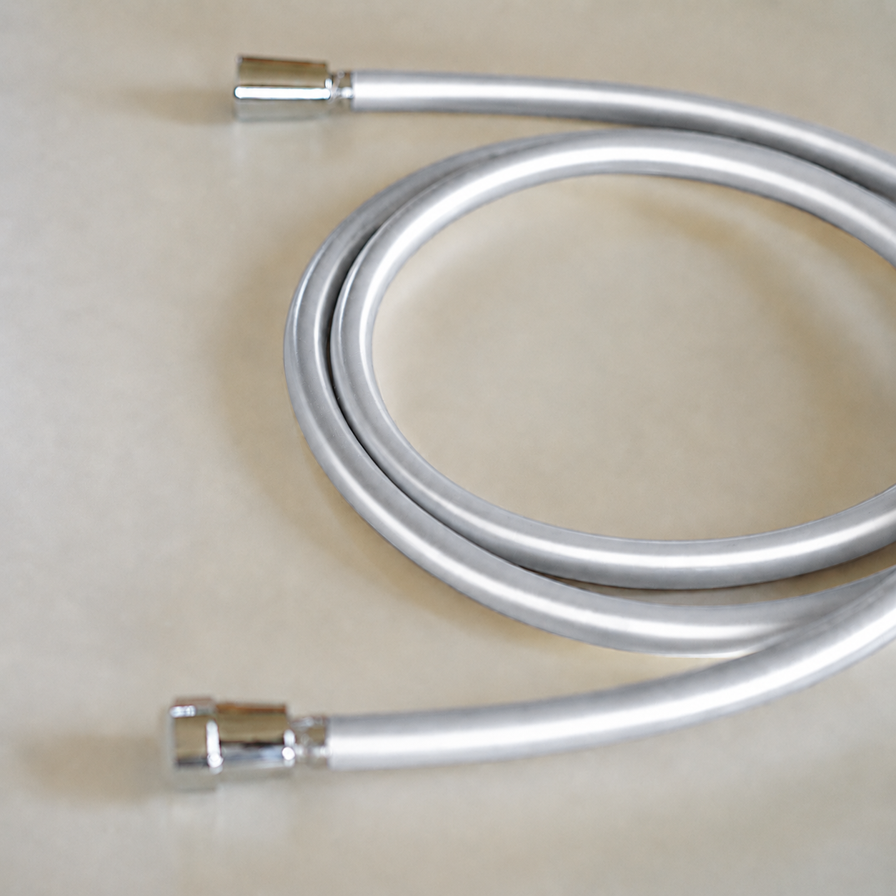 Self-Draining Shower Hose - Silver